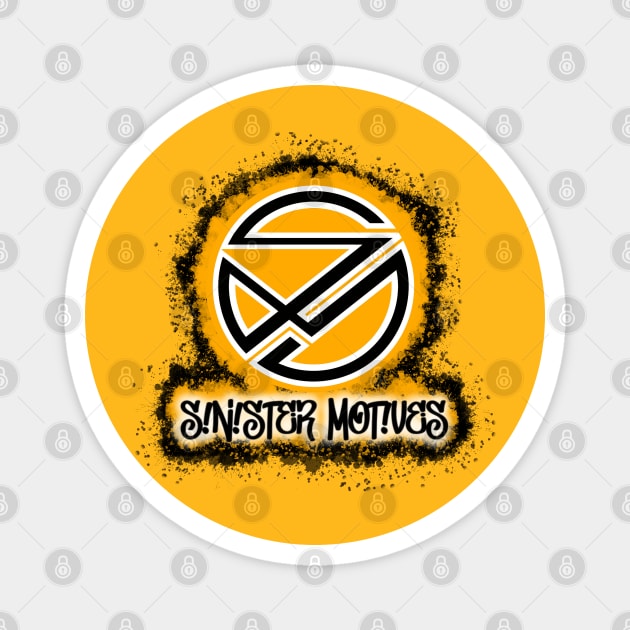 Sinister Motives logo orange Magnet by Sinister Motives Designs